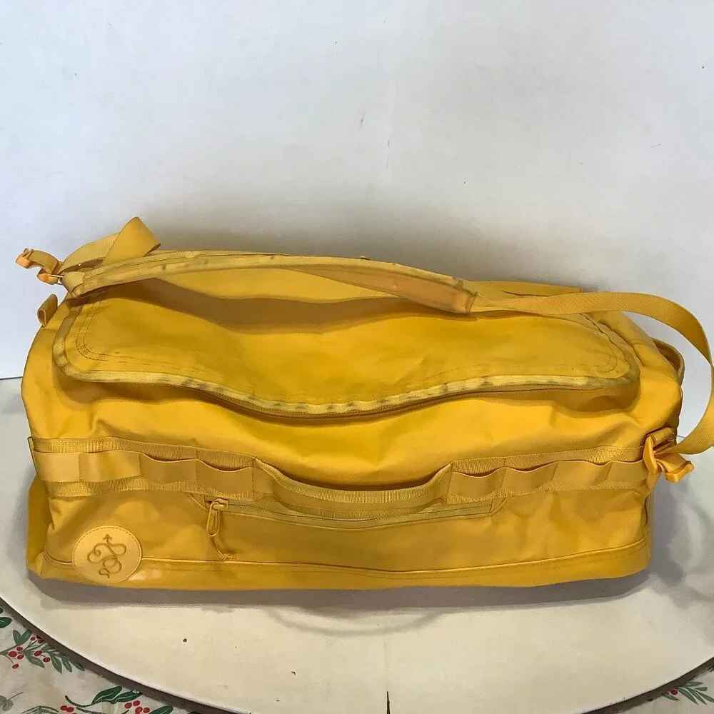 Baboon to the Moon Waterproof Large Travel Duffel Bag Yellow 22